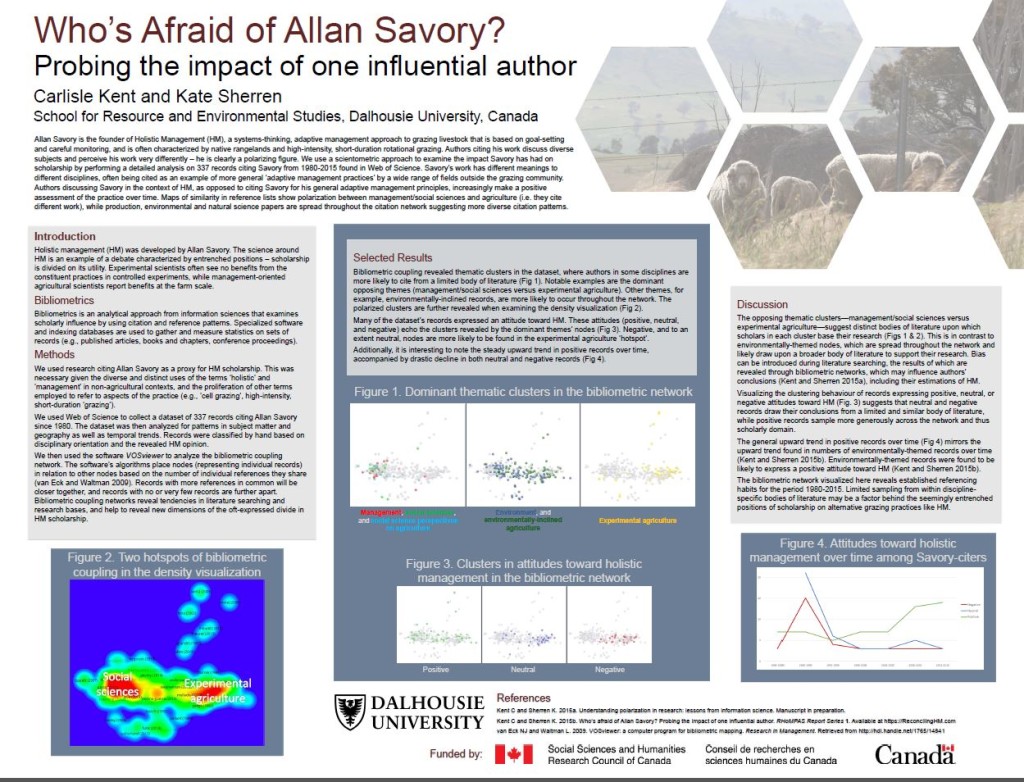 Who's Afraid of Allan Savory? A poster summarizing the first report from RHoMPAS
