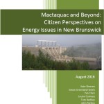 The cover of our new report based on a 2014 survey of NB residents on Mactaquac and general energy issues. 