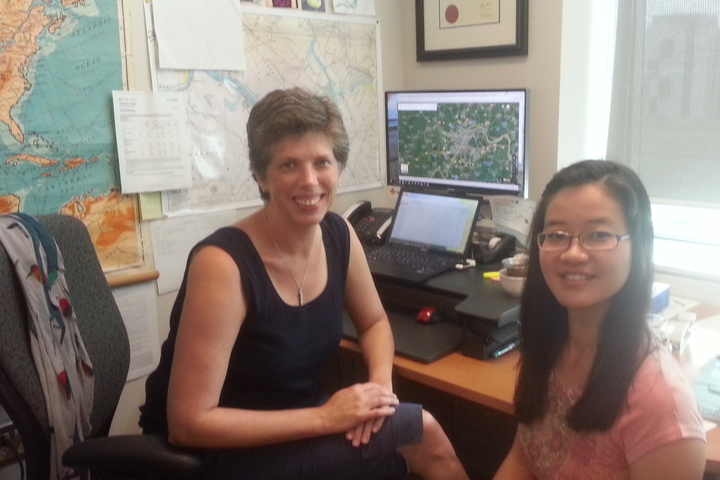 With Jingwen (June) Qin on her last day as a Mitacs Globalink intern.