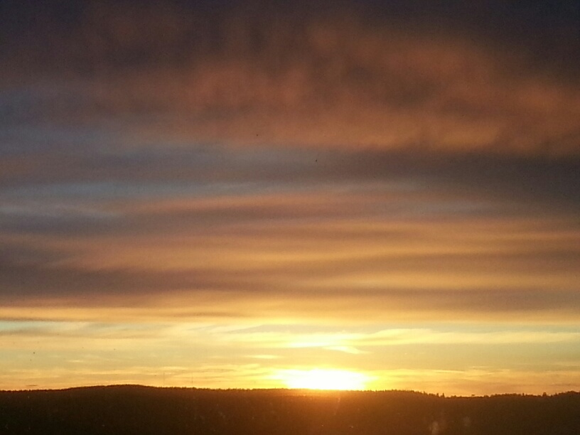 Sunrise at 2:15 am, midsommer in north Sweden.